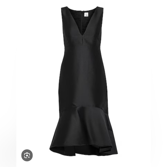 Black Asymmetrical Neckline Sheath Dress iris & ink - Picture 4 of 8